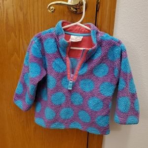 Plush 1/4 zip pullover size 80